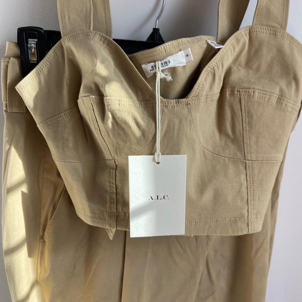 A.L.C. Beige Two-Piece Pantsuit Set NWT